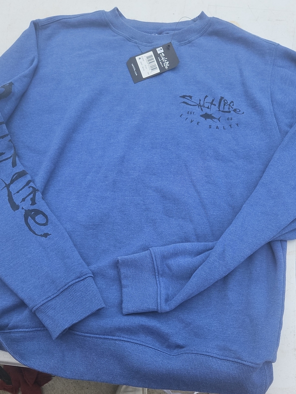 Salt Life Men's Royal Blue Crewneck Sweatshirt Nwt